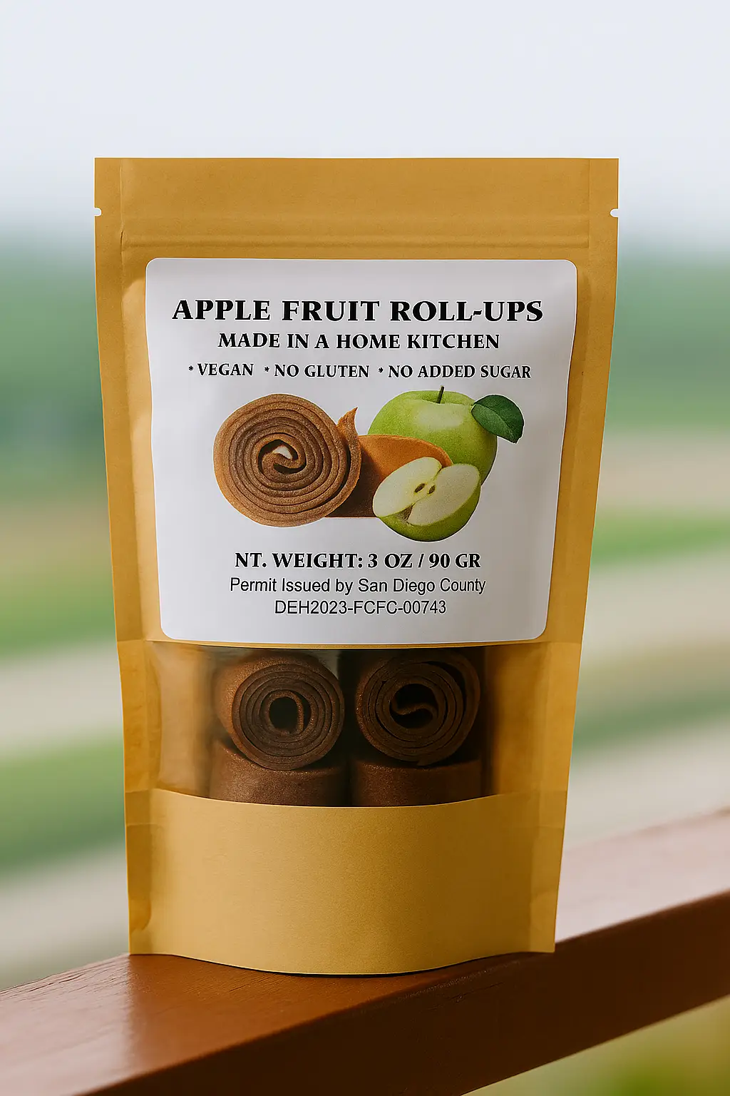 Apple fruit roll-up