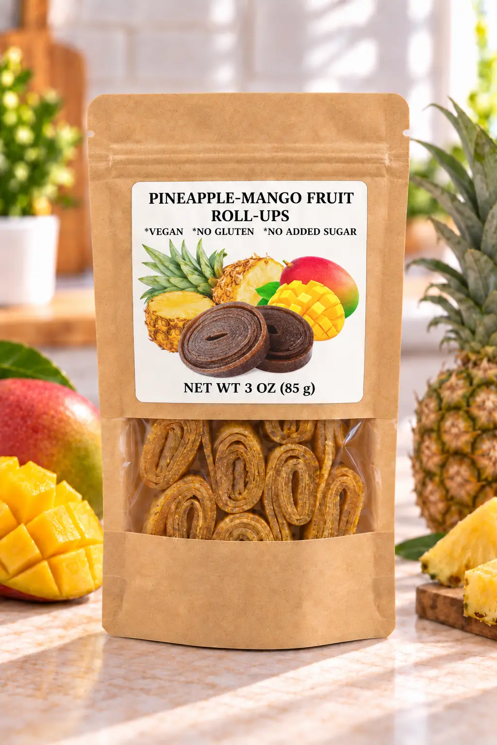 Pineapple-Mango Fruit Rolls