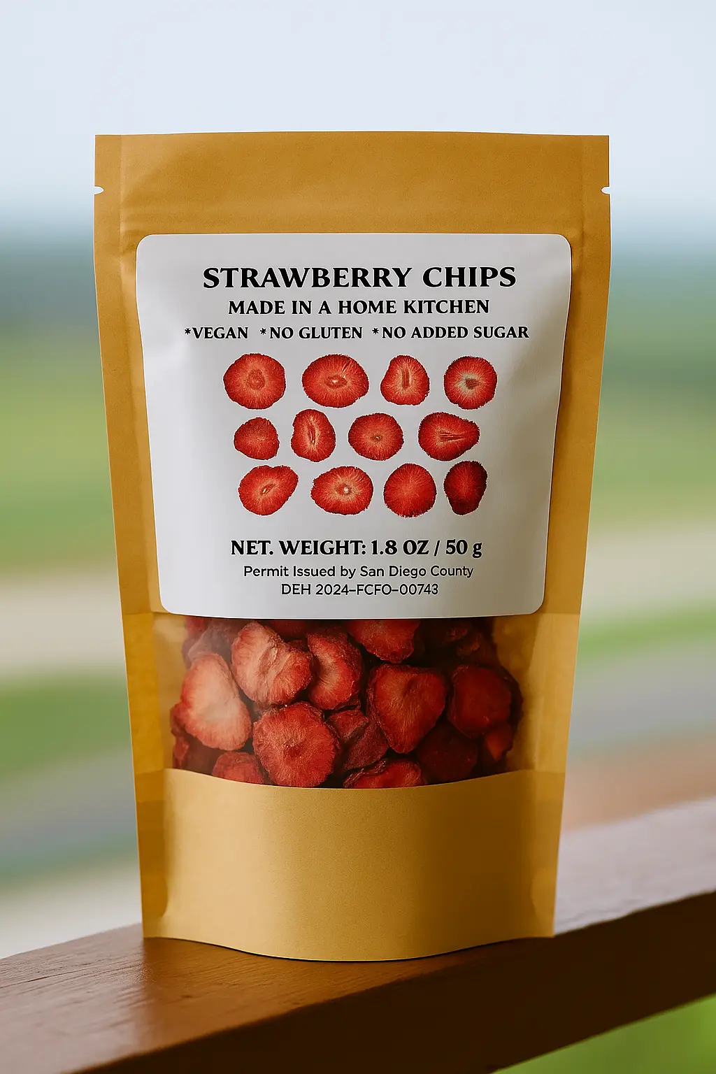 Strawberry chips 1,8oz/51gr - $15.99