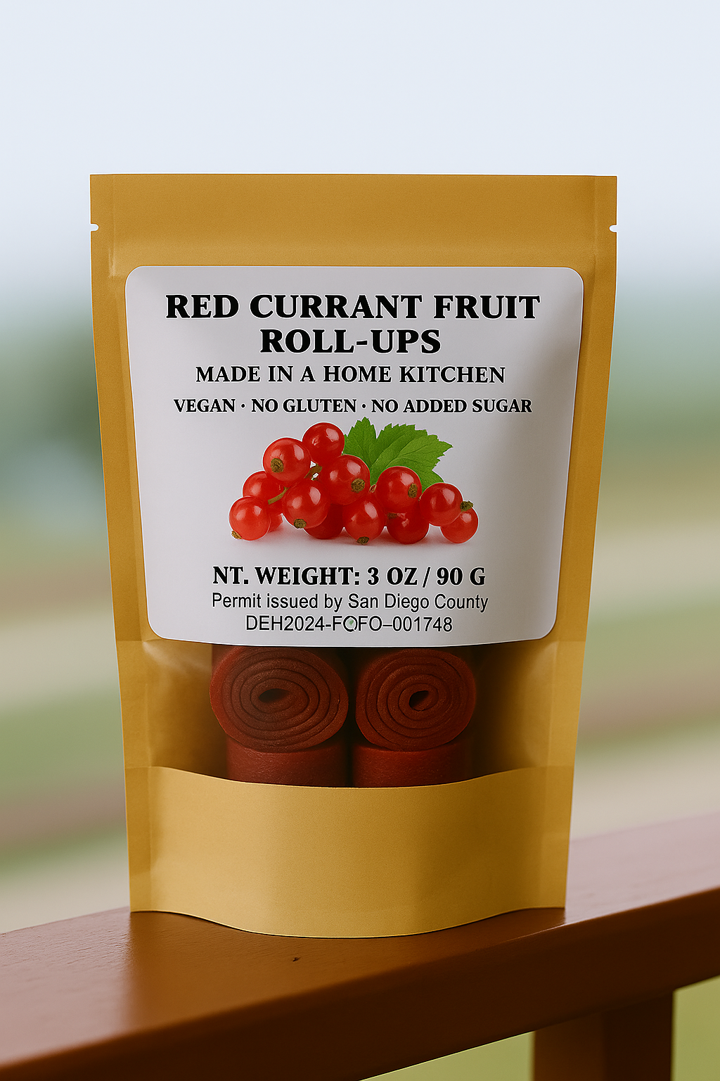 Red currant fruit roll-up