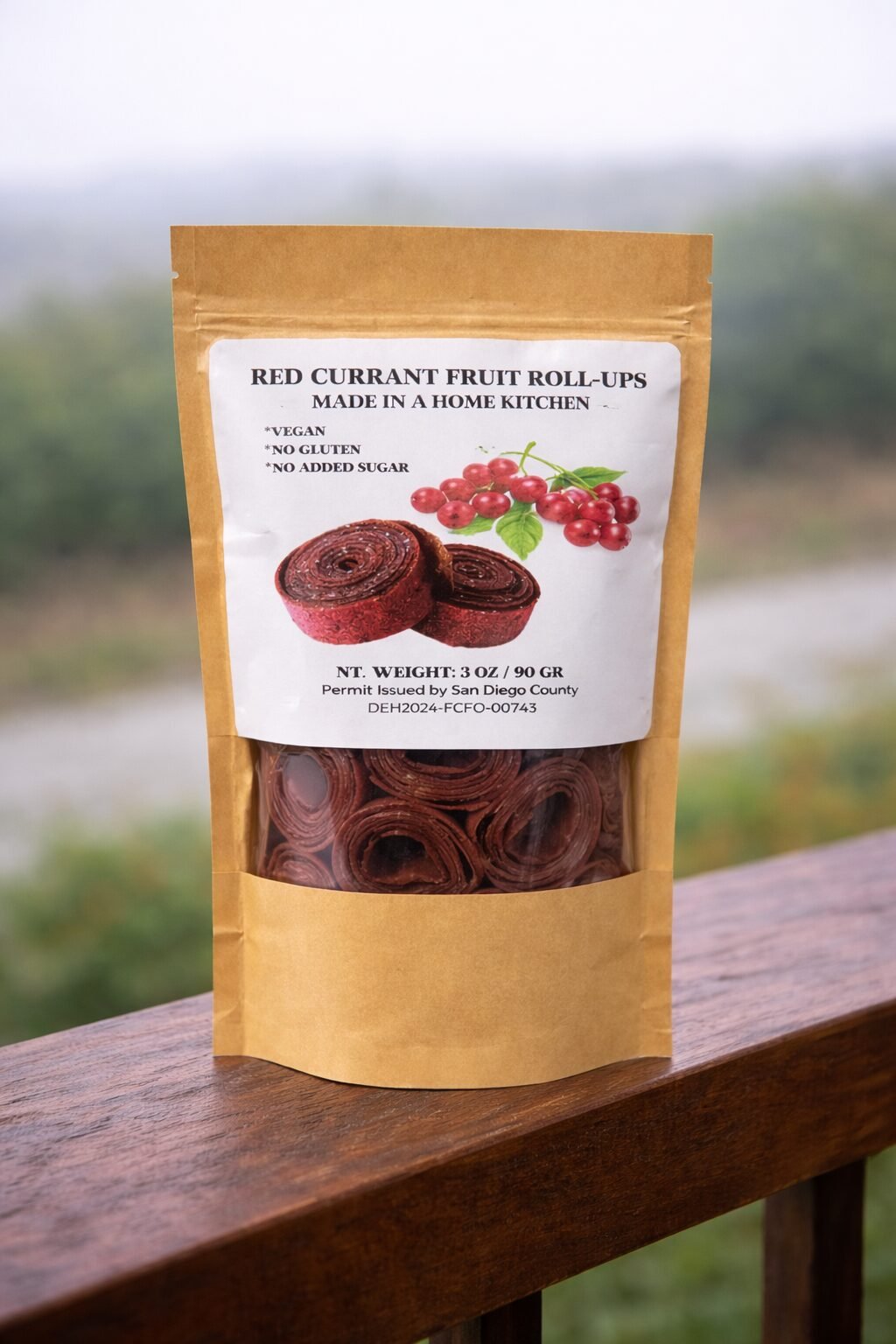 Red currant fruit roll-up