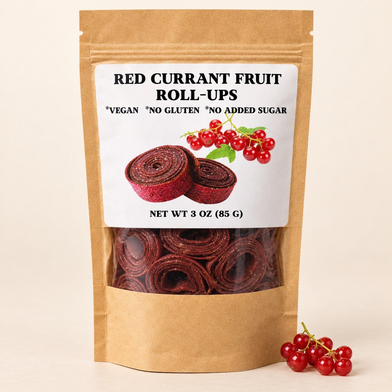 Red Currant Fruit Rolls — 3 oz (85 g)