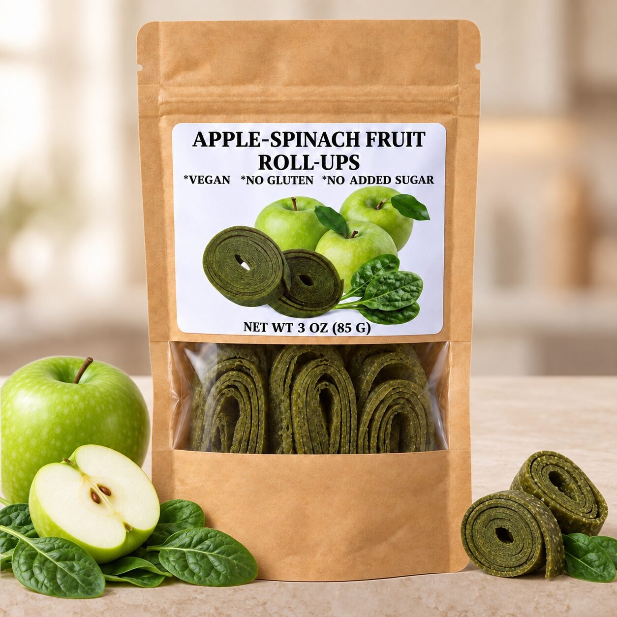 Apple-Spinach Fruit Rolls