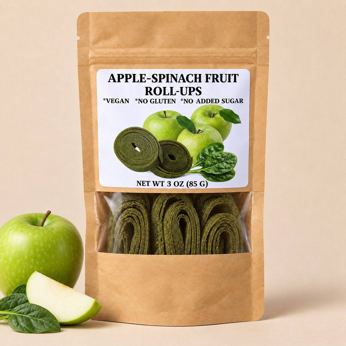 Apple-Spinach Fruit Rolls — 3 oz (85 g)