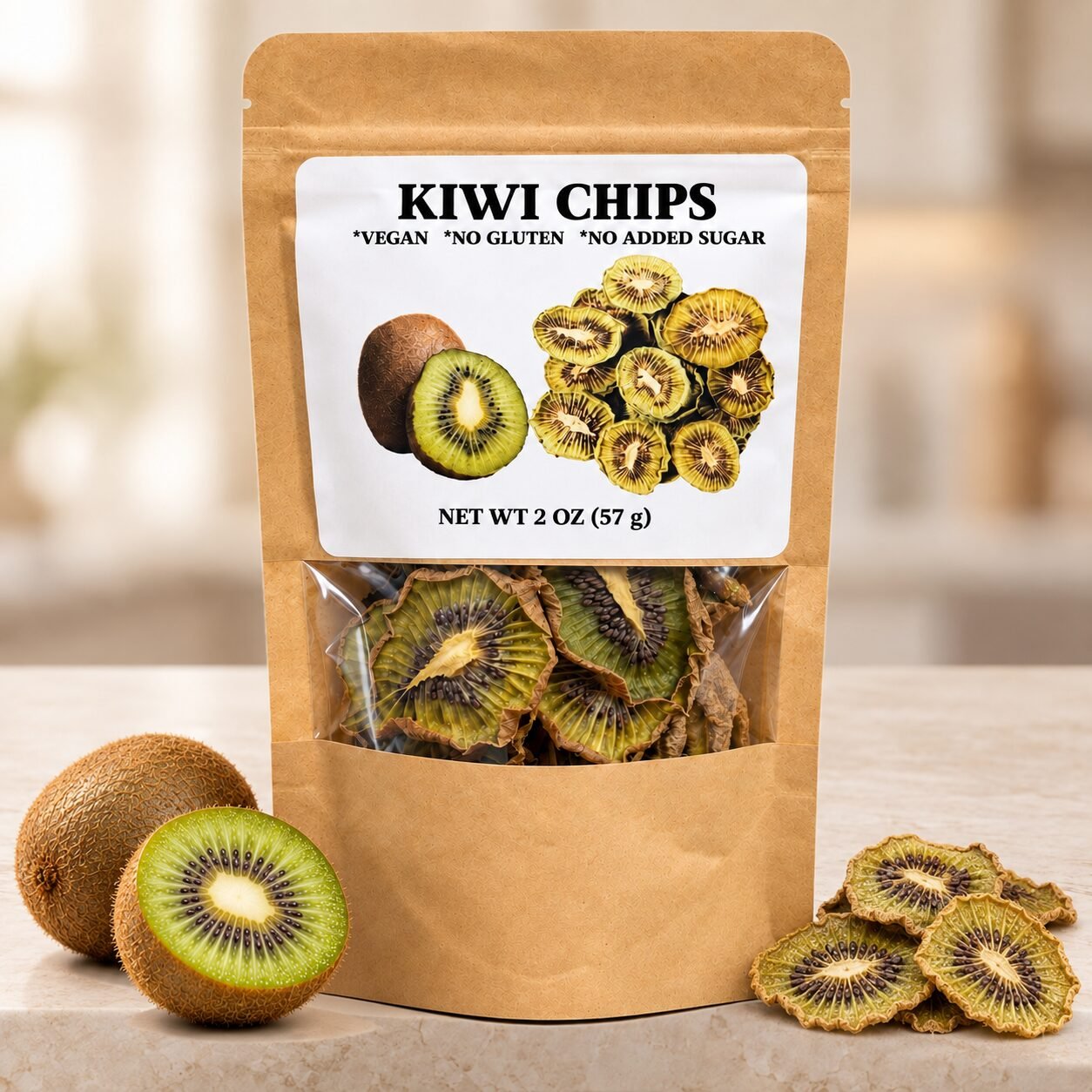 Green Kiwi Chips — 2 oz (57 g)