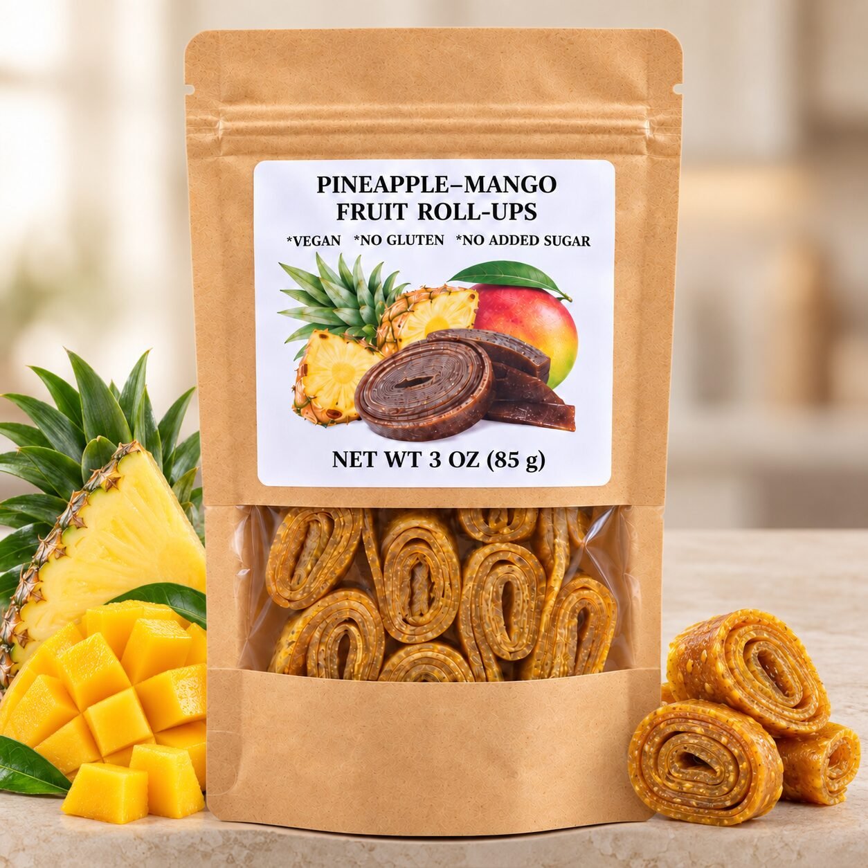 Pineapple-Mango Fruit Rolls